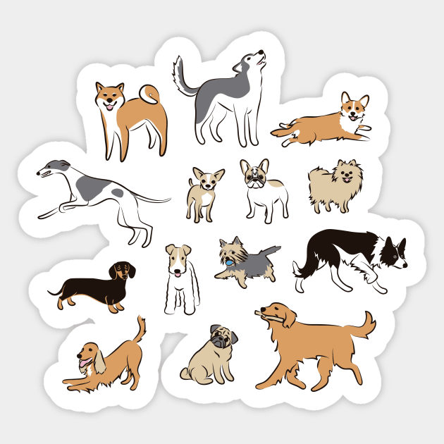 Dogs Fun Sticker by AnaAnaDesign